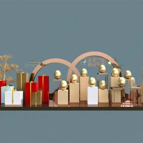 新中式美陈3D模型下载